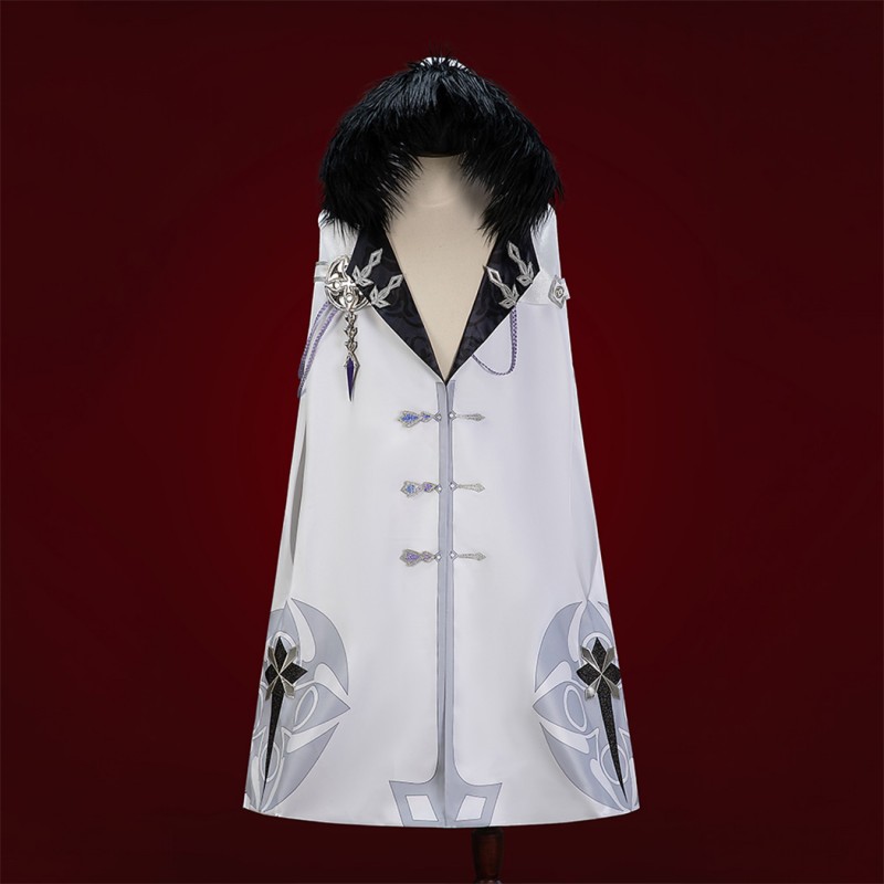 Genshin Impact Fatui Halloween Suit Game Cosplay Costumes Hooded Cloak