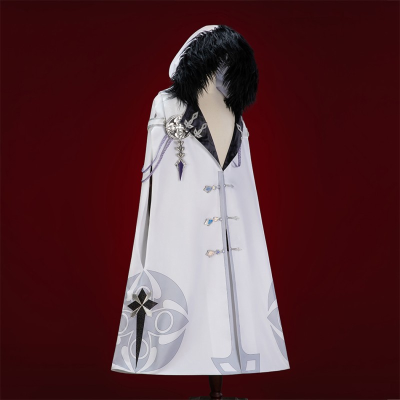 Genshin Impact Fatui Halloween Suit Game Cosplay Costumes Hooded Cloak