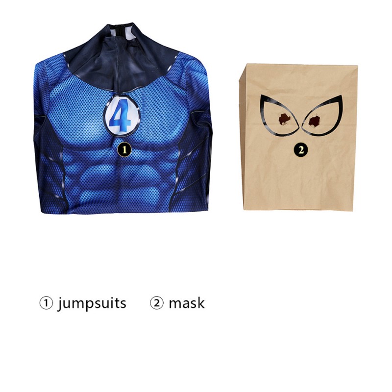 Bombastic Bag-Man Suit Game Spiderman Cosplay Costumes Blue Adult Jumpsuit