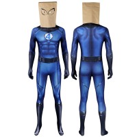 Bombastic Bag-Man Suit Game Spiderman Cosplay Costumes Blue Adult Jumpsuit
