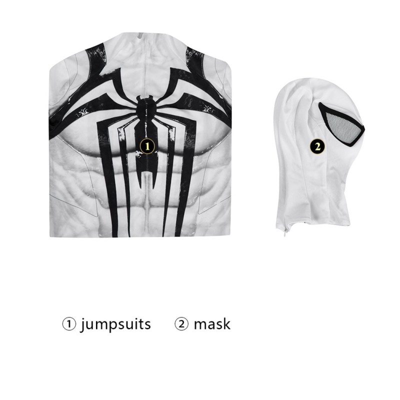 Anti-Venom Suit Spider-Man 2 PS5 Cosplay Costumes Men Halloween Jumpsuit