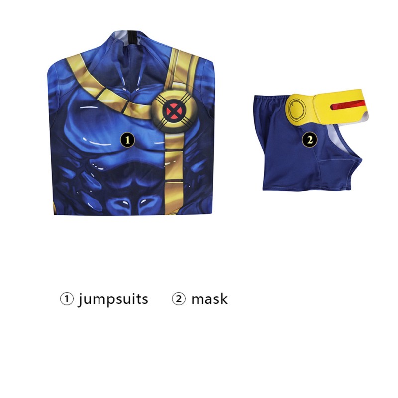 X-Men 97 Cyclops Suit Scott Summers Jumpsuit Halloween Cosplay Costumes