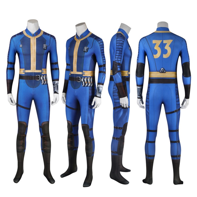 Vault 33 Jumpsuit 2024 TV Lucy Blue Cosplay Costumes Adult Suit Accessories Pattern