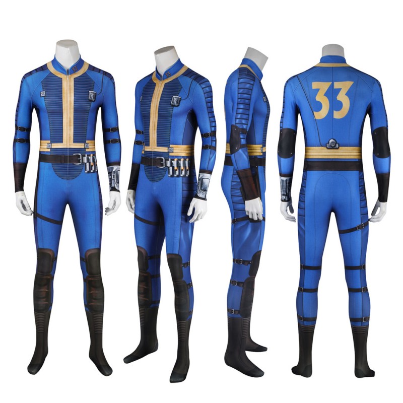 Fallout Jumpsuit 2024 TV Fallout Blue Cosplay Costumes Adult Suit Accessories Pattern