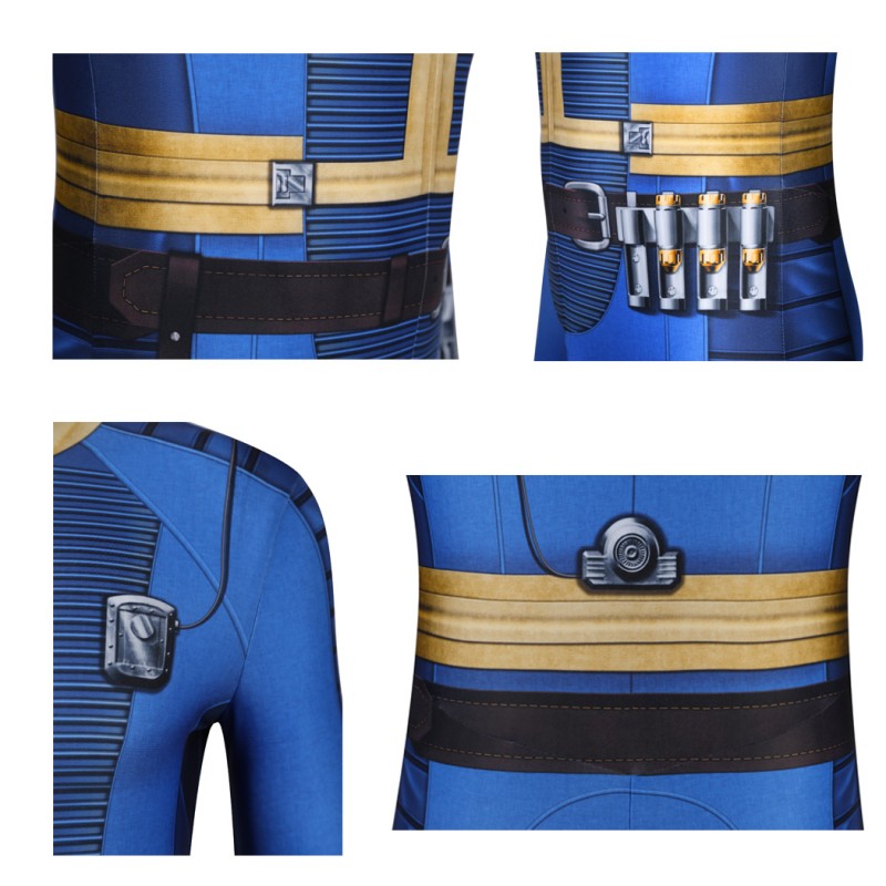 Vault 33 Jumpsuit 2024 TV Lucy Blue Cosplay Costumes Adult Suit Accessories Pattern