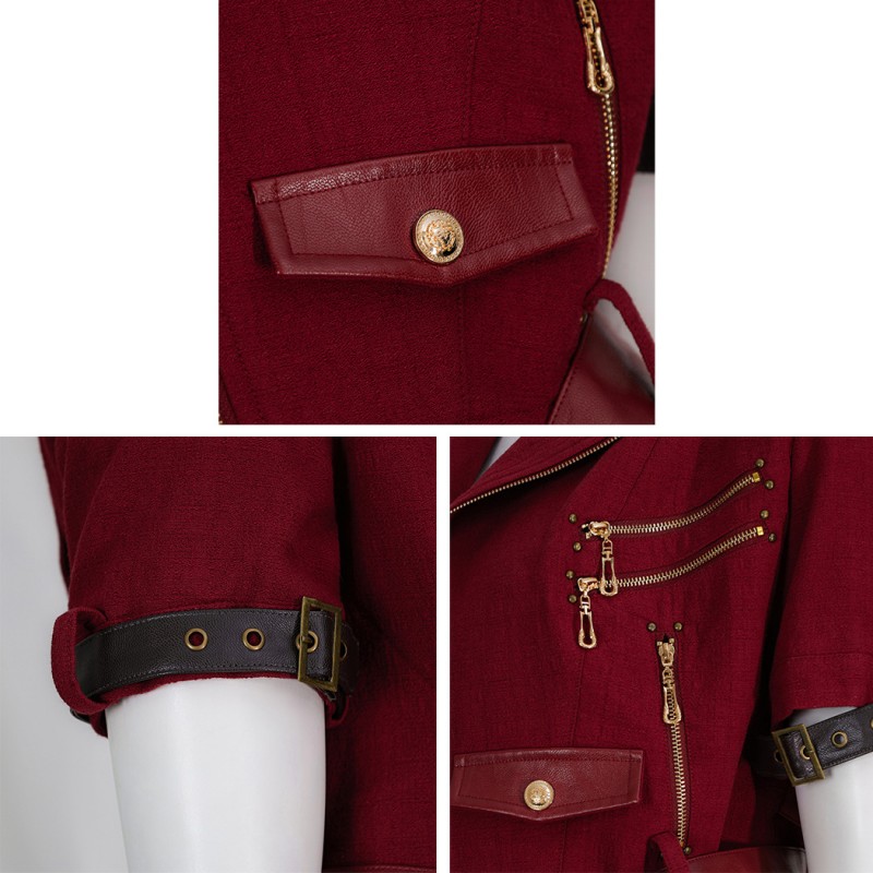 Final Fantasy VII Aerith Gainsborough Costume Game FF7 Cosplay Suit Halloween Dress Deluxe
