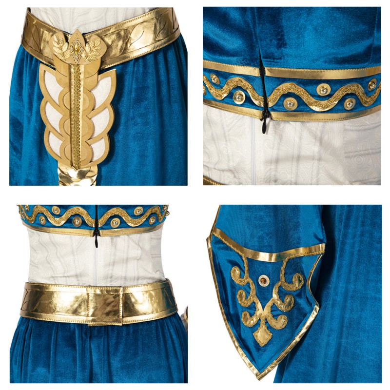 Princess Zelda Halloween Costume The Legend of Zelda Breath of the Wild Cosplay Suit Dress Outfits