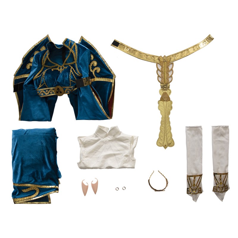 Princess Zelda Halloween Costume The Legend of Zelda Breath of the Wild Cosplay Suit Dress Outfits