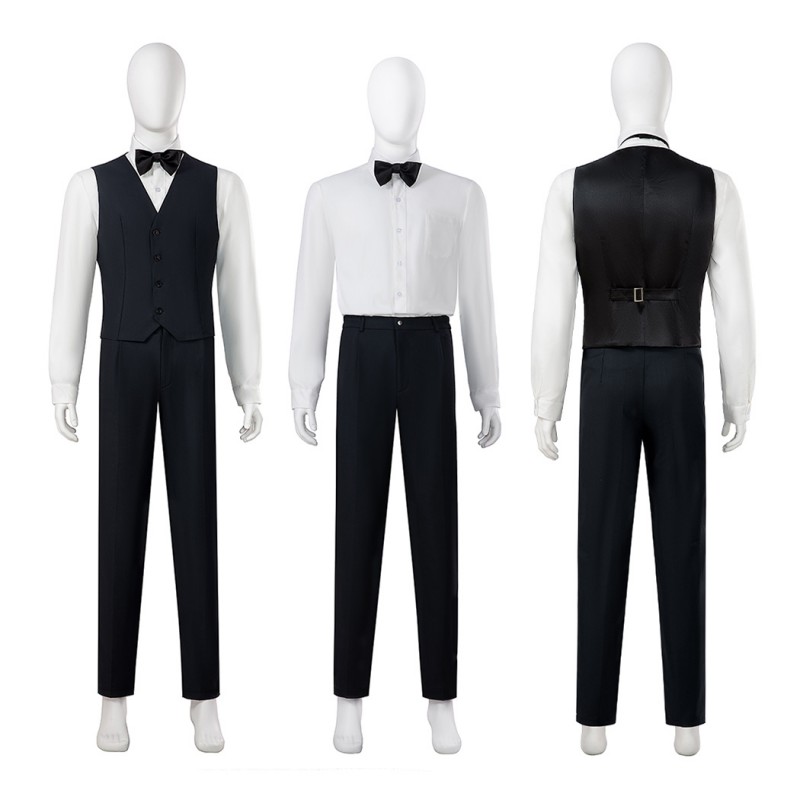 Joaquin Halloween Costumes 2024 Arthur Cosplay Suit Black White Outfits