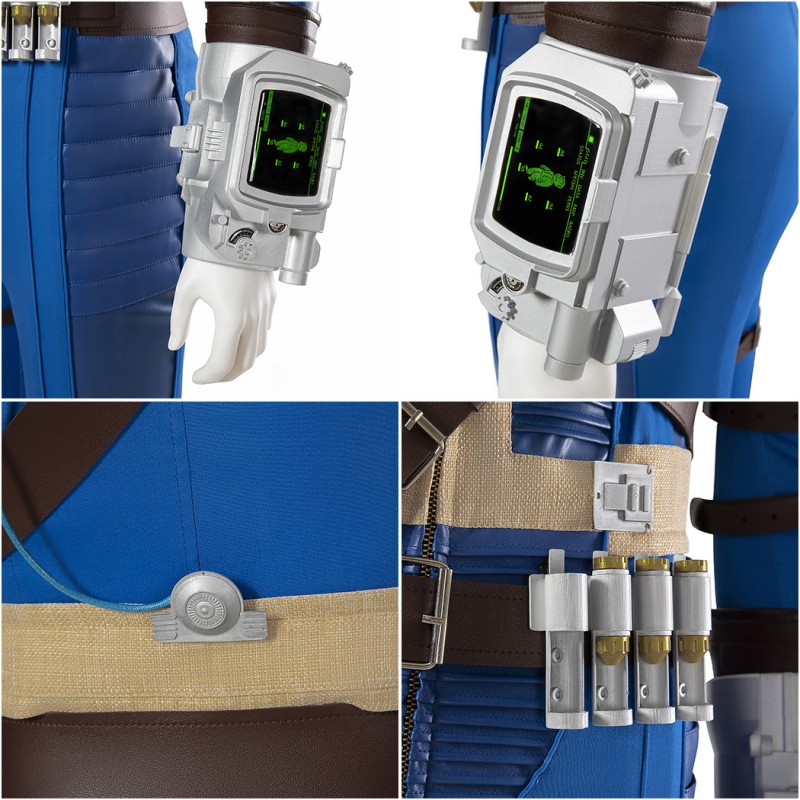 Vault Man 33 Costume TV Drama Lucy Cosplay Suit Halloween Blue Outfits