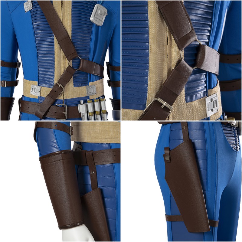 Vault Man 33 Costume TV Drama Lucy Cosplay Suit Halloween Blue Outfits