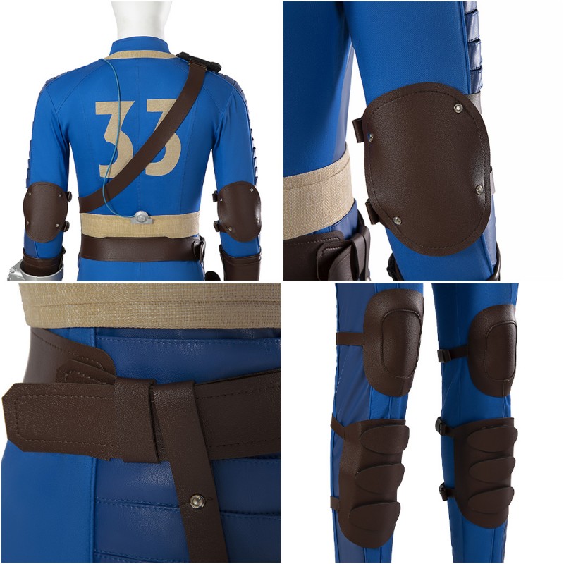Vault Man 33 Costume TV Drama Lucy Cosplay Suit Halloween Blue Outfits