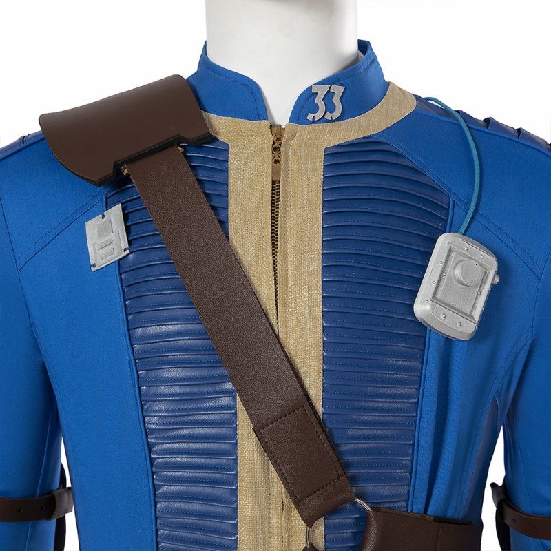 Vault Man 33 Costume TV Drama Lucy Cosplay Suit Halloween Blue Outfits