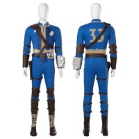 Vault Man 33 Costume TV Drama Lucy Cosplay Suit Halloween Blue Outfits