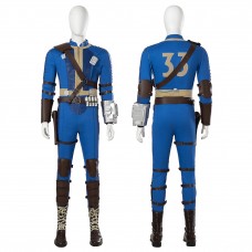 Vault Man 33 Costume TV Drama Lucy Cosplay Suit Halloween Blue Outfits