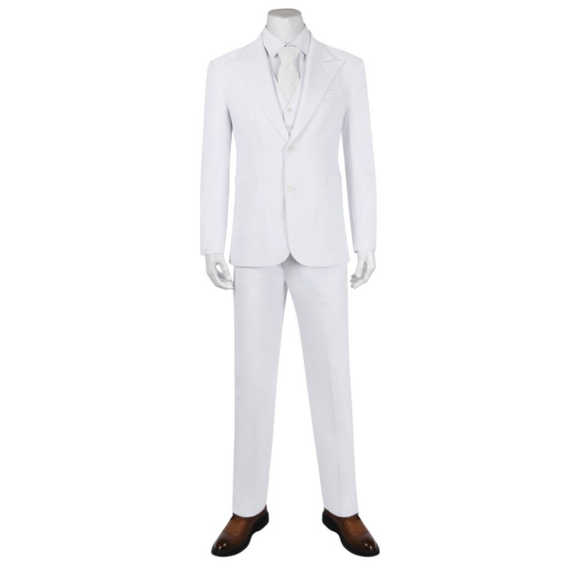 Arthur Fleck Suit Joaquin Cosplay Costumes White Uniform