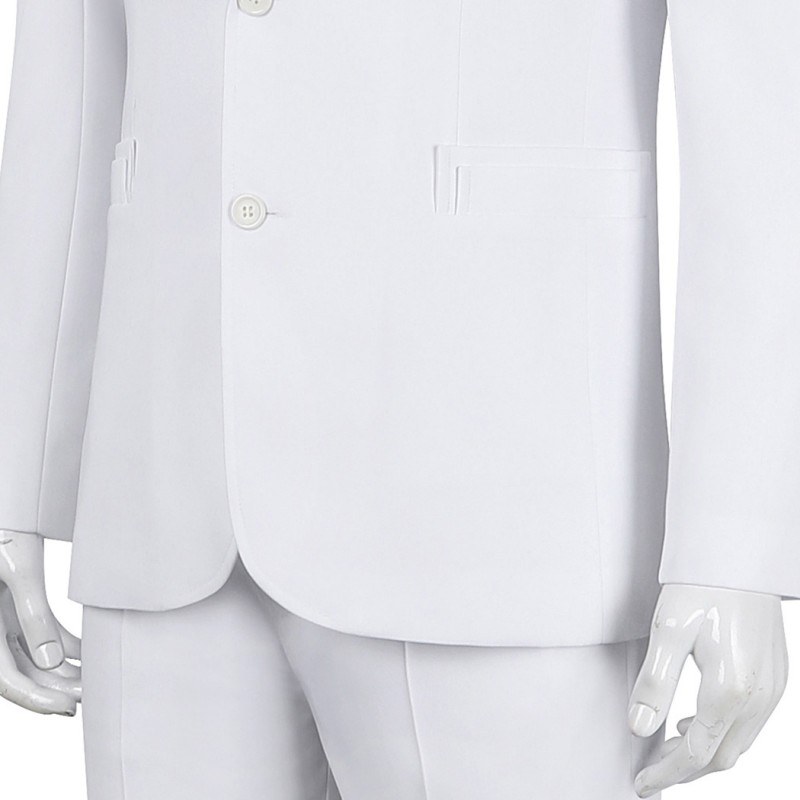 Arthur Fleck Suit Joaquin Cosplay Costumes White Uniform