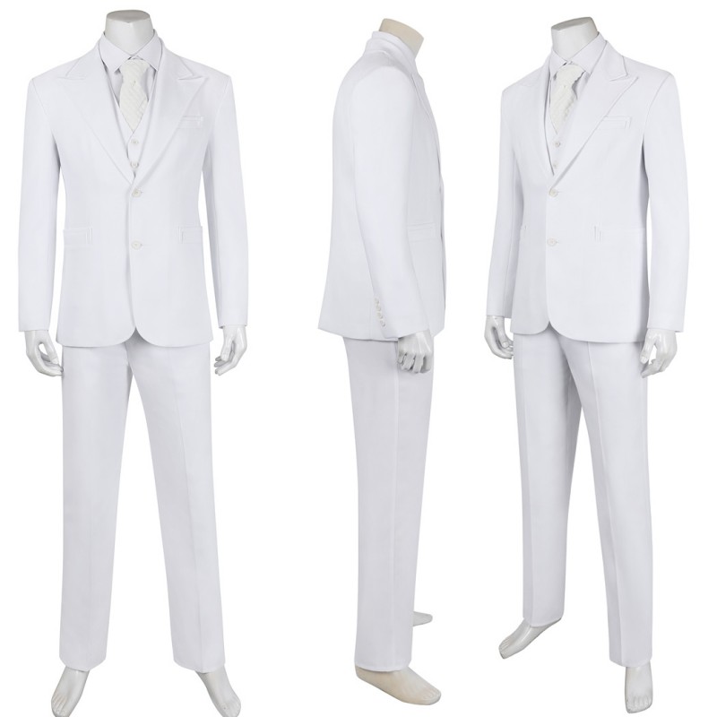 Arthur Fleck Suit Joaquin Cosplay Costumes White Uniform