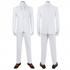 Arthur Fleck Suit Joaquin Cosplay Costumes White Uniform