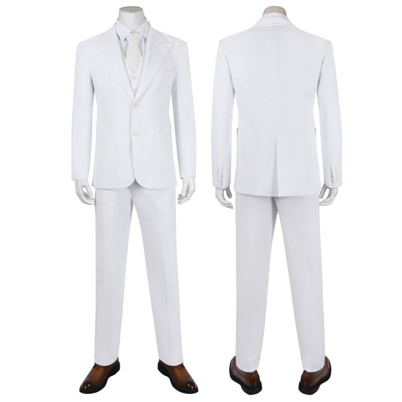 Arthur Fleck Suit Joaquin Cosplay Costumes White Uniform