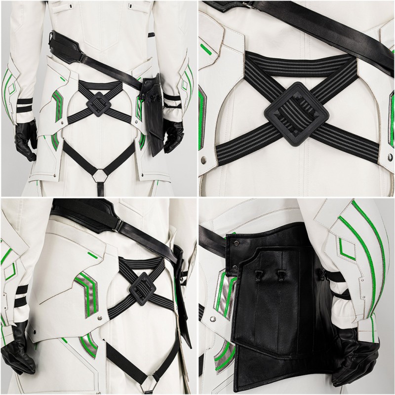 FF7 Remake Sephiroth Suit Final Fantasy VII Lifestream Cosplay Costumes White Outfits