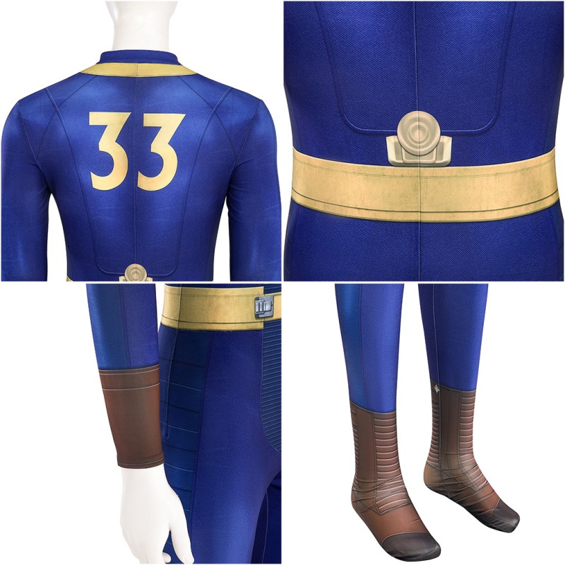 Vault 33 Jumpsuit 2024 TV Sheltersuit Cosplay Costumes Male Halloween Suit