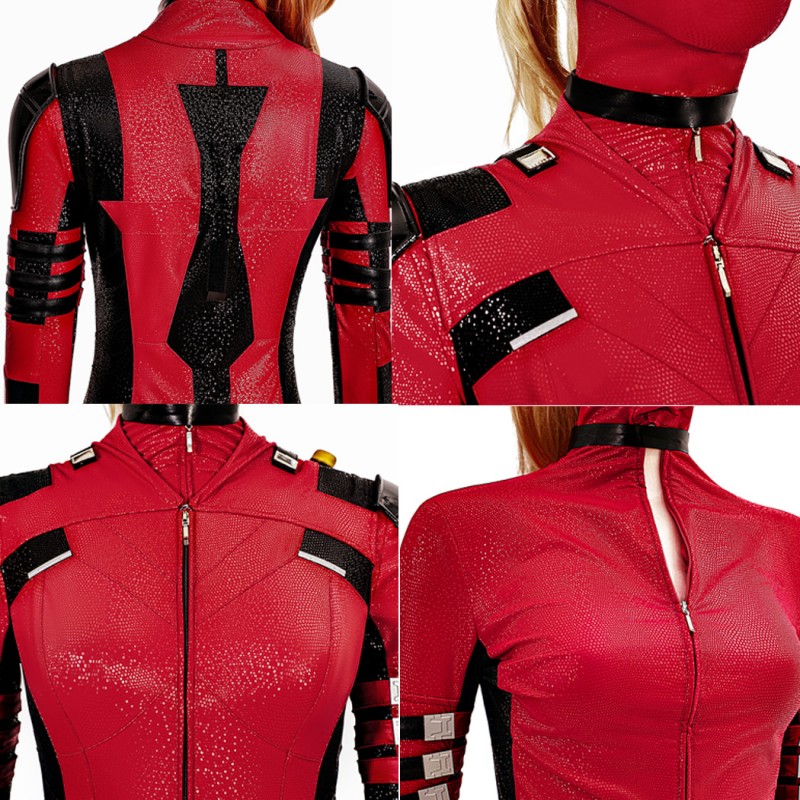 Ready To Ship - 2024 Lady Deadpool Costume Deadpool Wolverine Wanda Wilson Halloween Cosplay Suit