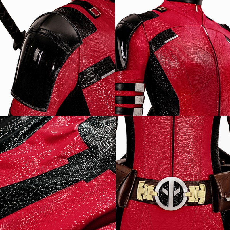 Ready To Ship - 2024 Lady Deadpool Costume Deadpool Wolverine Wanda Wilson Halloween Cosplay Suit