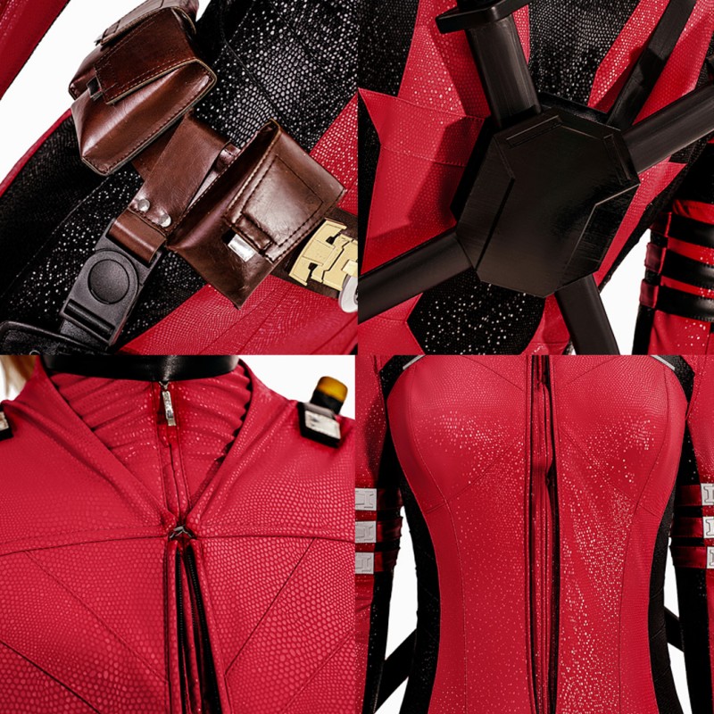 Ready To Ship - 2024 Lady Deadpool Costume Deadpool Wolverine Wanda Wilson Halloween Cosplay Suit