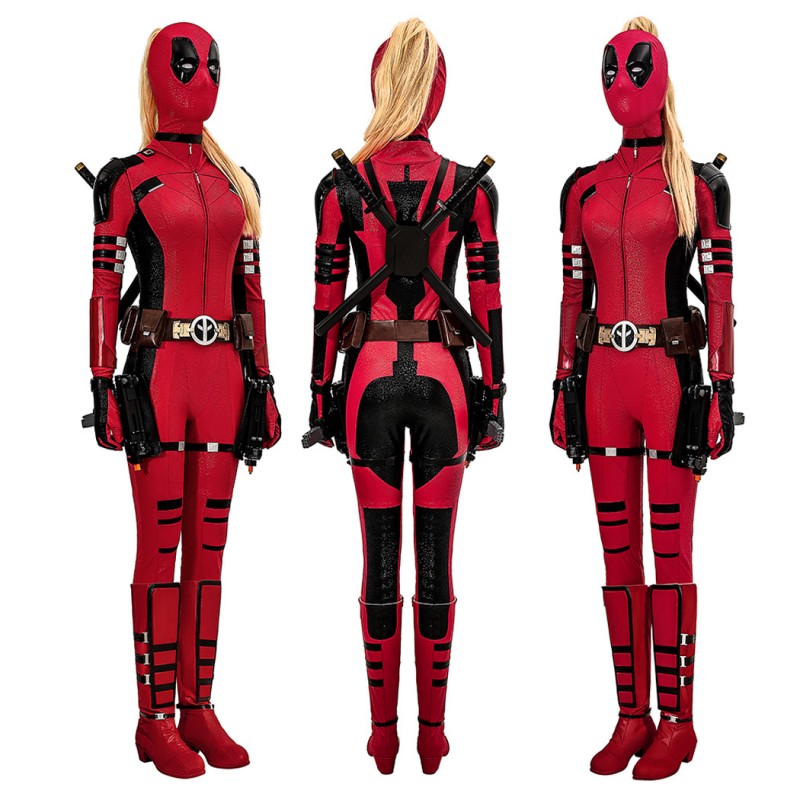 Ready To Ship - 2024 Lady Deadpool Costume Deadpool Wolverine Wanda Wilson Halloween Cosplay Suit