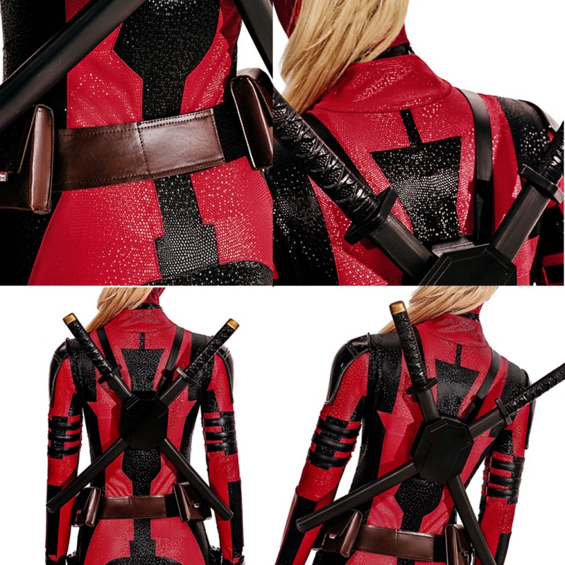 Ready To Ship - 2024 Lady Deadpool Costume Deadpool Wolverine Wanda Wilson Halloween Cosplay Suit