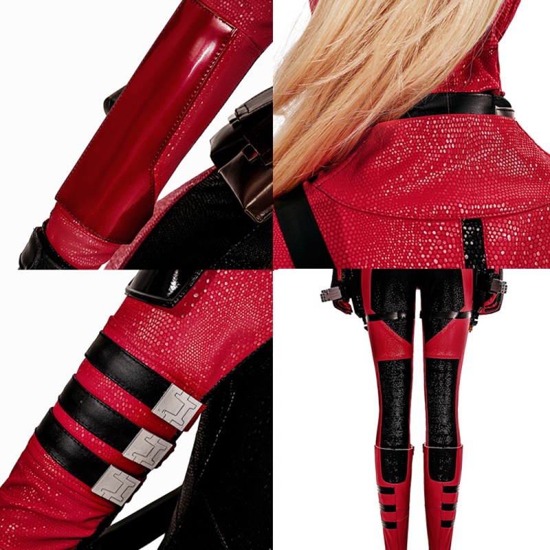 Ready To Ship - 2024 Lady Deadpool Costume Deadpool Wolverine Wanda Wilson Halloween Cosplay Suit