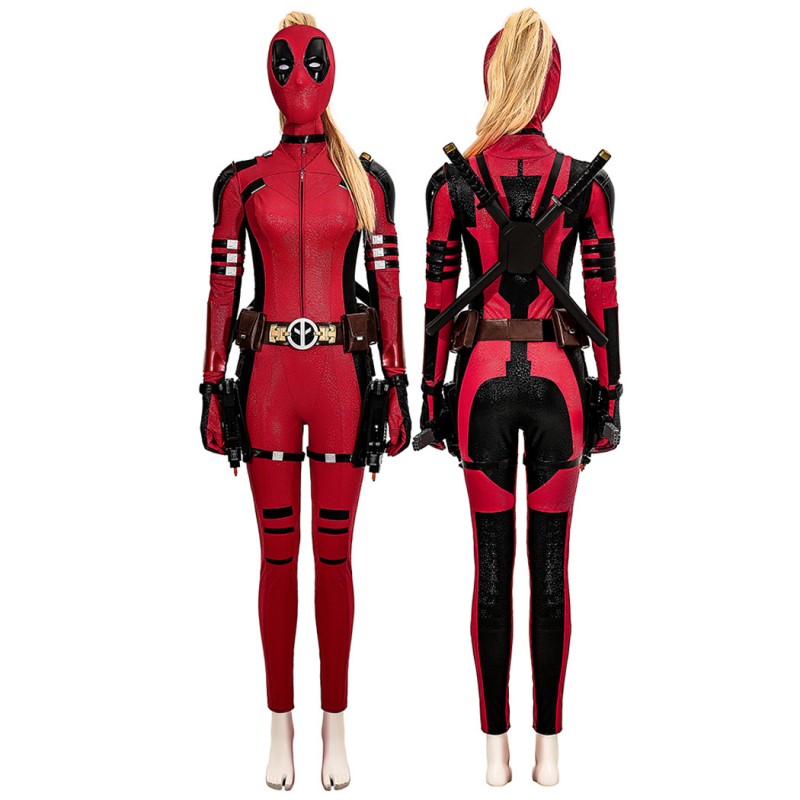Ready To Ship - 2024 Lady Deadpool Costume Deadpool Wolverine Wanda Wilson Halloween Cosplay Suit