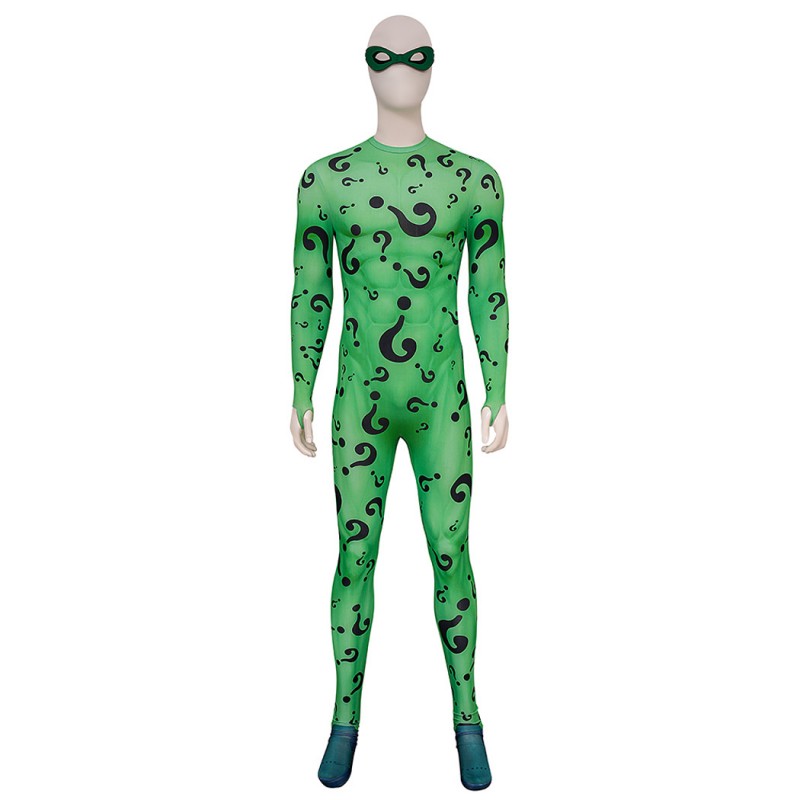 Bat Forever Jumpsuit Riddler Cosplay Costumes Male Suit
