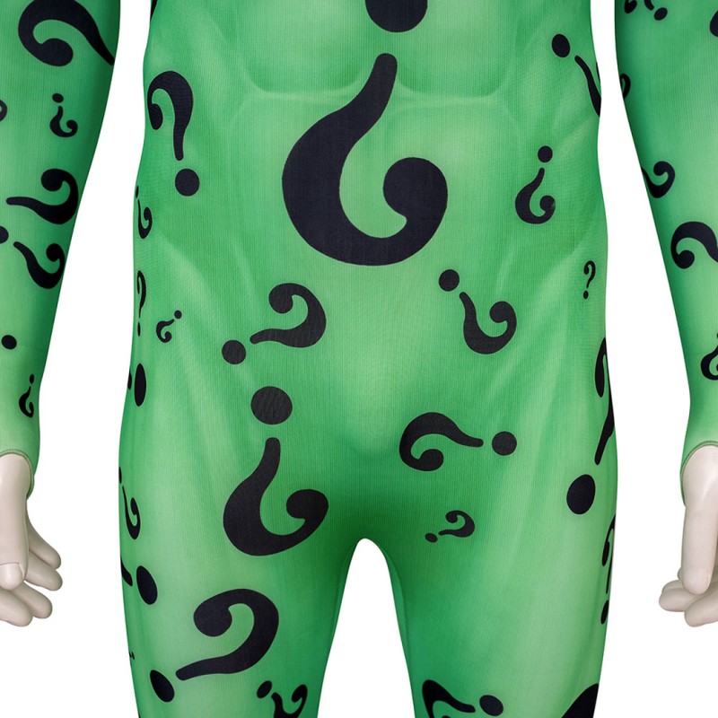 Bat Forever Jumpsuit Riddler Cosplay Costumes Male Suit