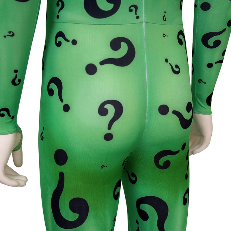 Bat Forever Jumpsuit Riddler Cosplay Costumes Male Suit