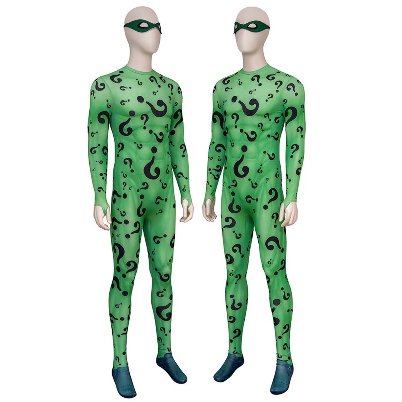 Bat Forever Jumpsuit Riddler Cosplay Costumes Male Suit