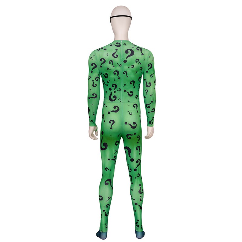 Bat Forever Jumpsuit Riddler Cosplay Costumes Male Suit