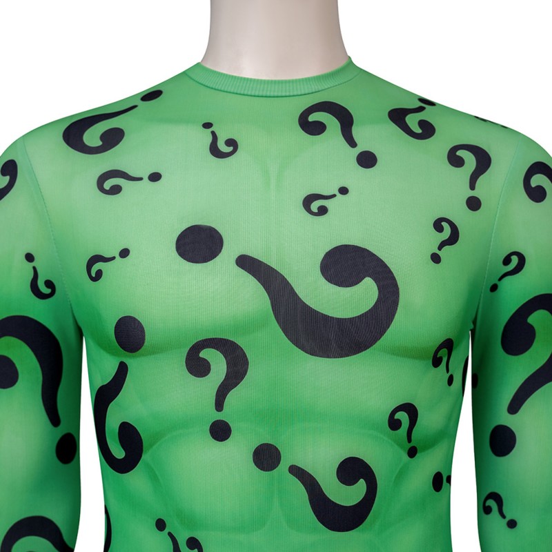 Bat Forever Jumpsuit Riddler Cosplay Costumes Male Suit