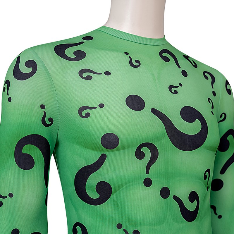 Bat Forever Jumpsuit Riddler Cosplay Costumes Male Suit