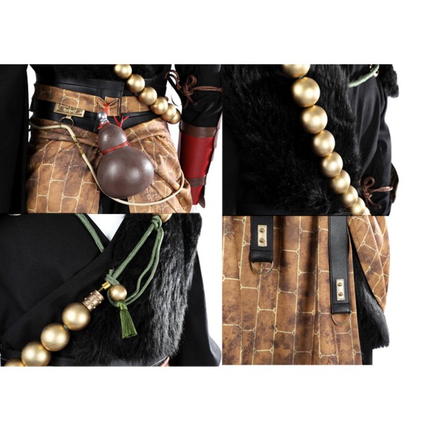 Monkey With Muslim Robe Ebongold Silk Robe Black Monkey Costume Game Cosplay Suit Male ...