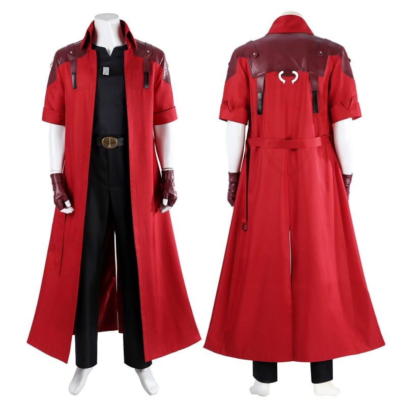 DMC 5 Halloween Costume Male Red Cosplay Suit