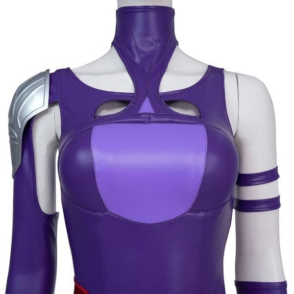Adult Women Rivals Psylocke Cosplay Costume Red Dress