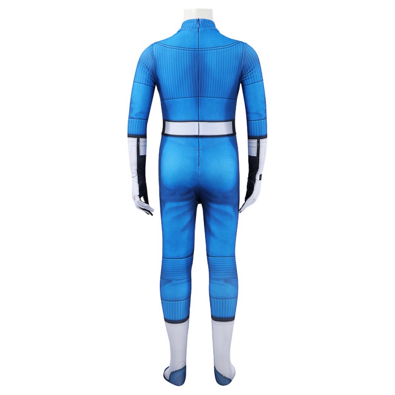 Kids Mister Fantastic Jumpsuit The Fantastic 4 First Steps Reed Richards Cosplay Costume Blue Suit