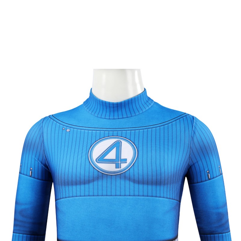 Kids Mister Fantastic Jumpsuit The Fantastic 4 First Steps Reed Richards Cosplay Costume Blue Suit