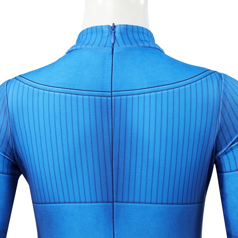 Kids Mister Fantastic Jumpsuit The Fantastic 4 First Steps Reed Richards Cosplay Costume Blue Suit