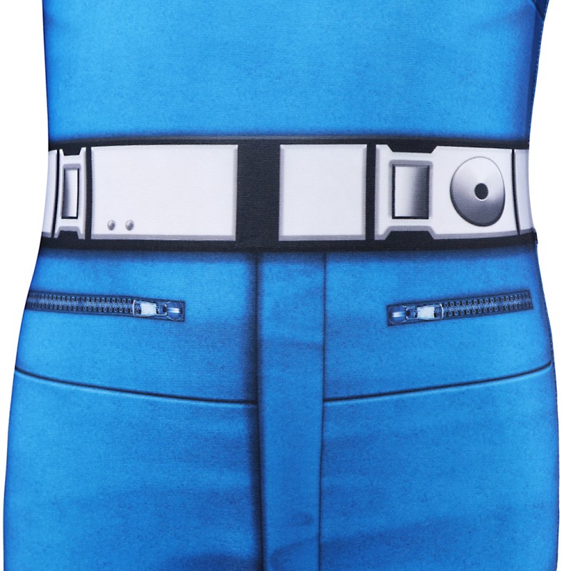 Kids Mister Fantastic Jumpsuit The Fantastic 4 First Steps Reed Richards Cosplay Costume Blue Suit