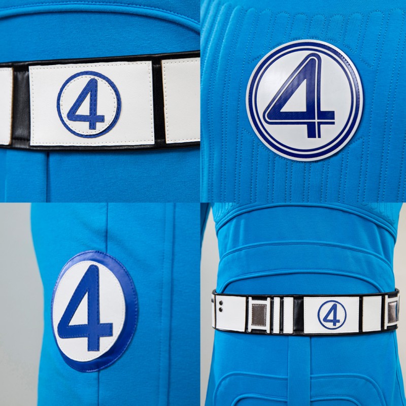 The Fantastic Four First Steps Thing Ben Grimm Cosplay Costume Blue Suit
