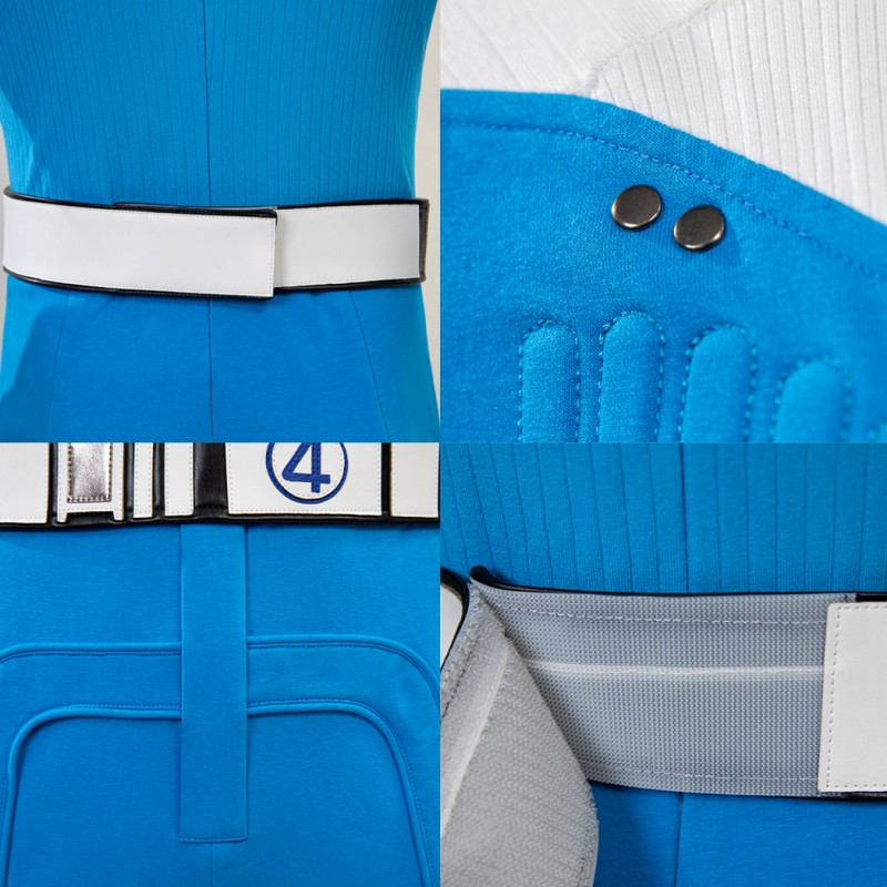 The Fantastic Four First Steps Thing Ben Grimm Cosplay Costume Blue Suit