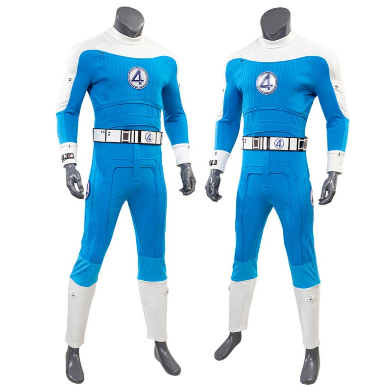 The Fantastic Four First Steps Thing Ben Grimm Cosplay Costume Blue Suit
